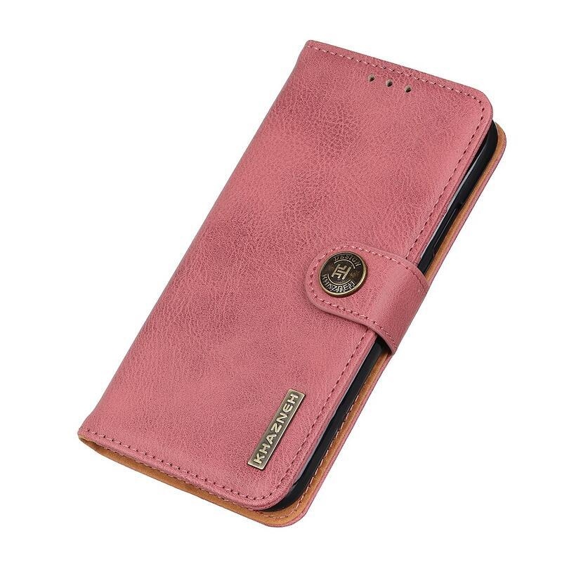 KHAZ PU bőr pénztárca tok Xiaomi Mi 11 Ultra - rózsaszín
