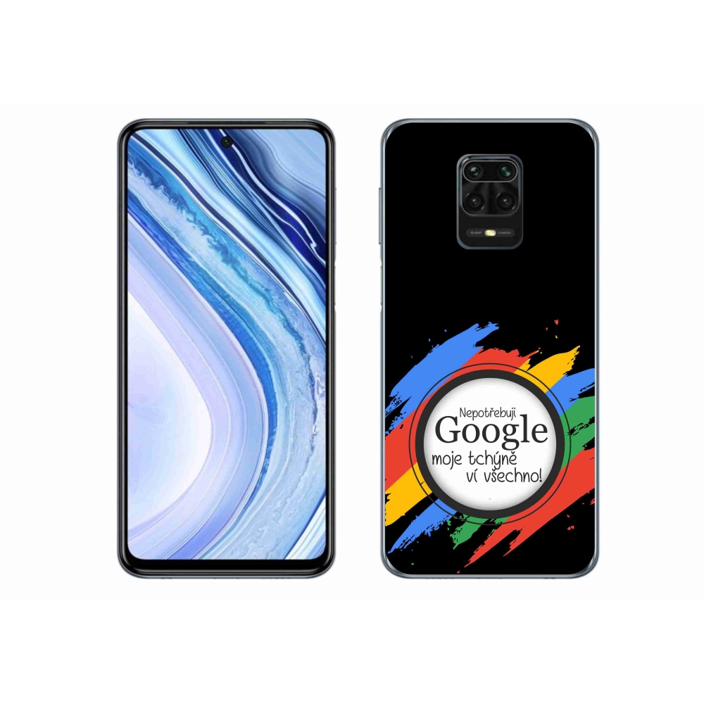 Gél borító mmCase a Xiaomi Redmi Note 9 Pro - anyós tudja, minden fekete háttérrel
