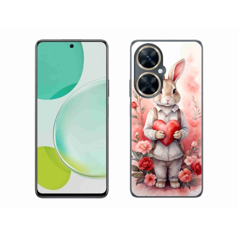 Gél borító mmCase a Huawei Nova 11i készülékhez - nyúl szívvel
