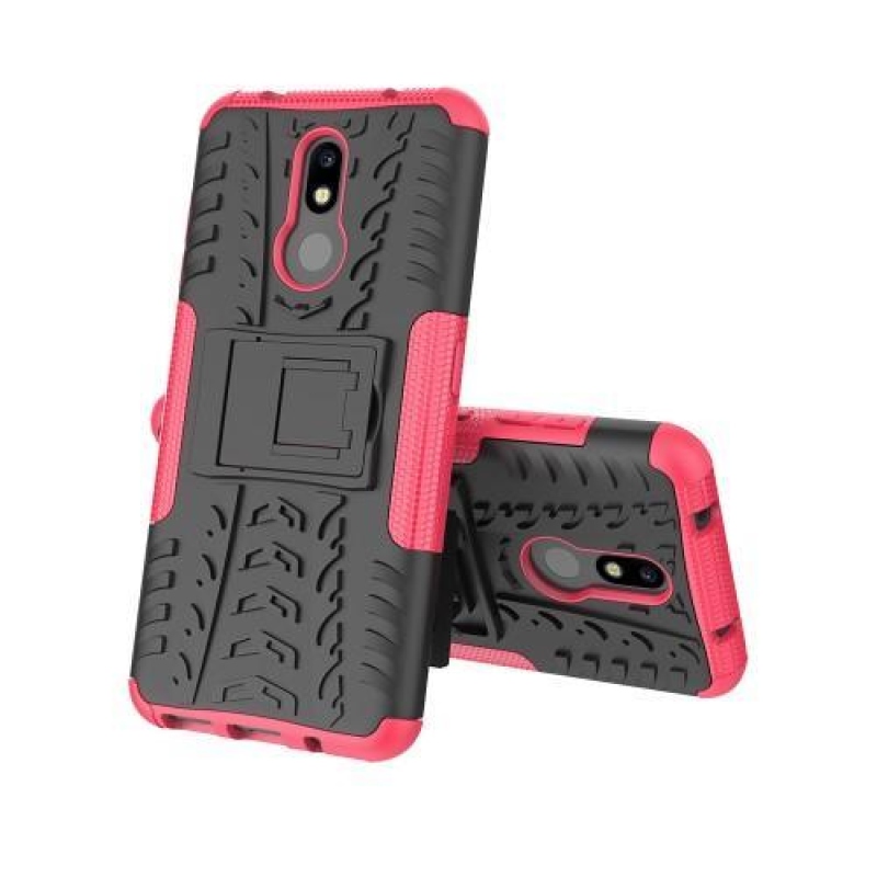 Kick hibrid tartós mobiltáska Nokia 3.2 - rózsaszínű