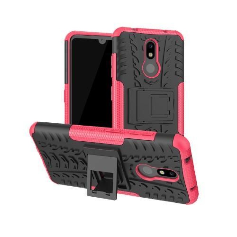 Kick hibrid tartós mobiltáska Nokia 3.2 - rózsaszínű
