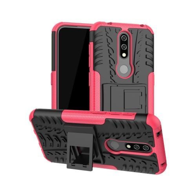 Kick hibrid tartós mobiltáska Nokia 4.2 - rózsaszínű