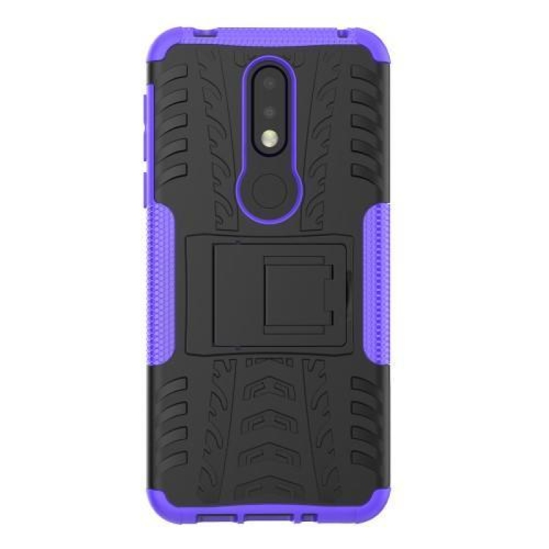 Kick tartós hibrid borítás Nokia 7.1 készülékhez - lila