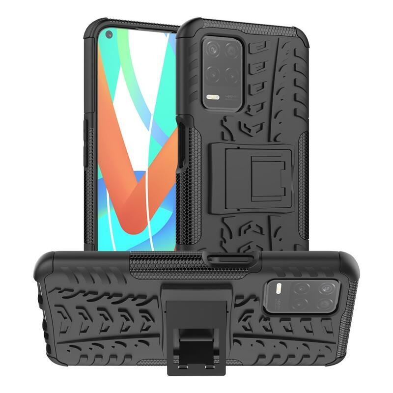 Kick tartós hibrid mobiltelefon borító Realme 8 5G - fekete