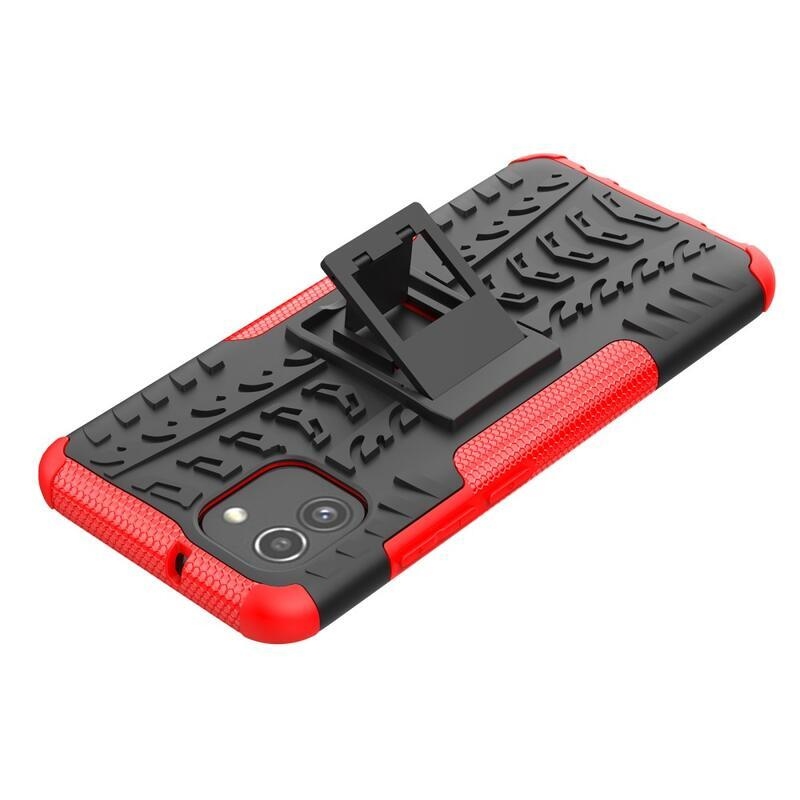 Kick tartós hibrid borítás Samsung Galaxy A03-hoz - piros