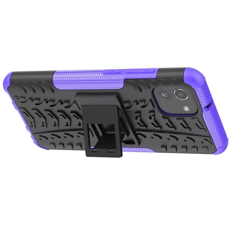 Kick tartós hibrid borítás Samsung Galaxy A03-hoz - lila
