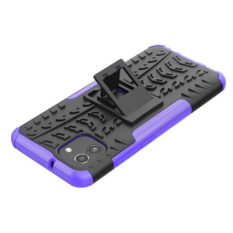 Kick tartós hibrid borítás Samsung Galaxy A03-hoz - lila
