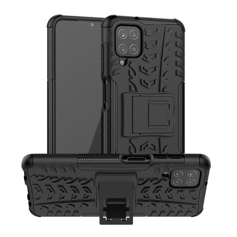 Kick tartós hibrid borítás Samsung Galaxy A12/M12 készülékhez - fekete