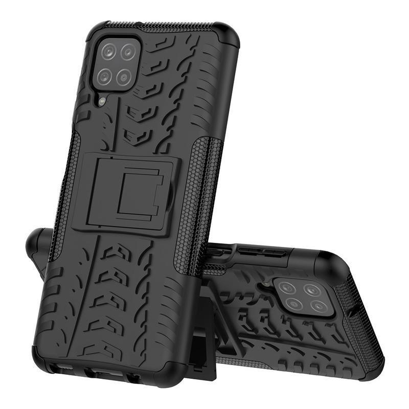 Kick tartós hibrid borítás Samsung Galaxy A12/M12 készülékhez - fekete