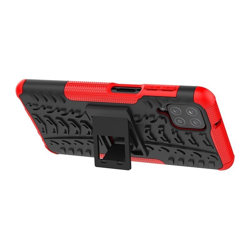 Kick tartós hibrid borítás Samsung Galaxy A12/M12 készülékhez - piros