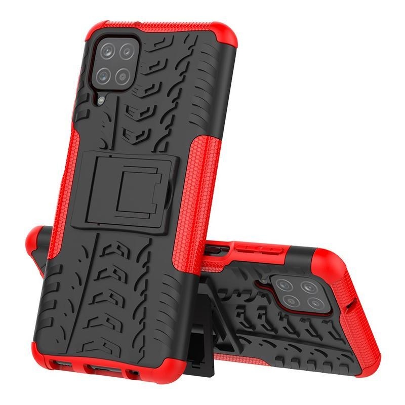 Kick tartós hibrid borítás Samsung Galaxy A12/M12 készülékhez - piros
