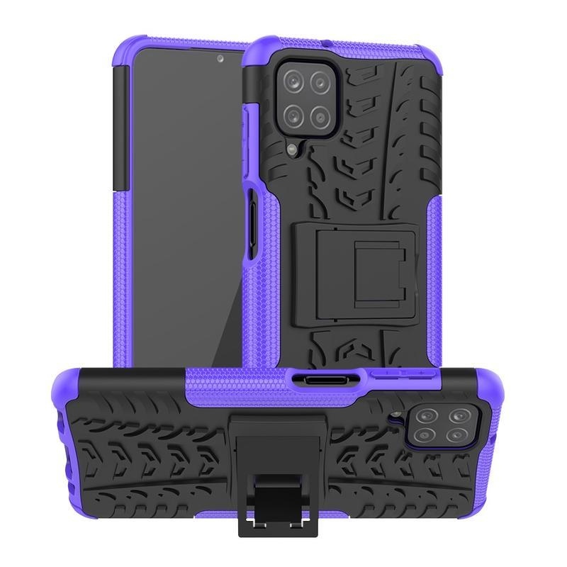 Kick tartós hibrid borítás Samsung Galaxy A12/M12 készülékhez - lila