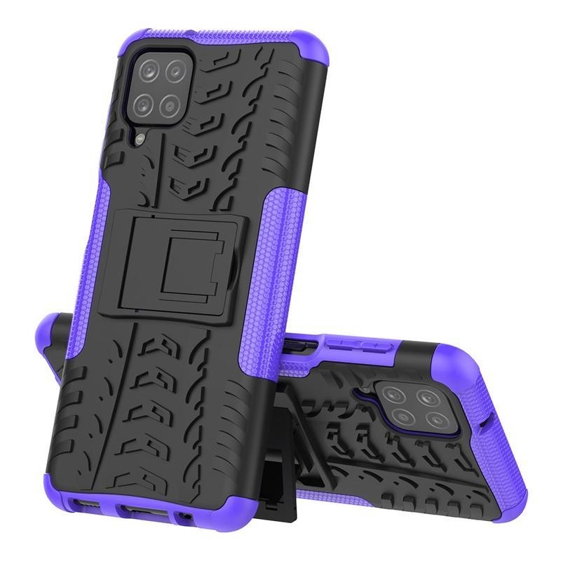 Kick tartós hibrid borítás Samsung Galaxy A12/M12 készülékhez - lila