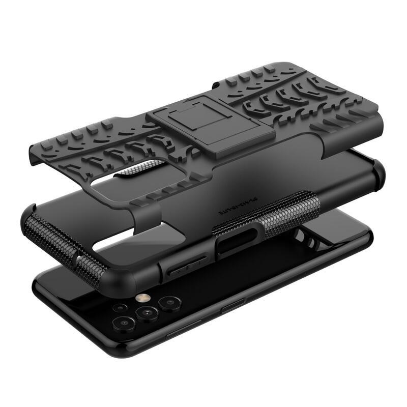 Kick tartós hibrid borítás Samsung Galaxy A13 4G készülékhez - fekete
