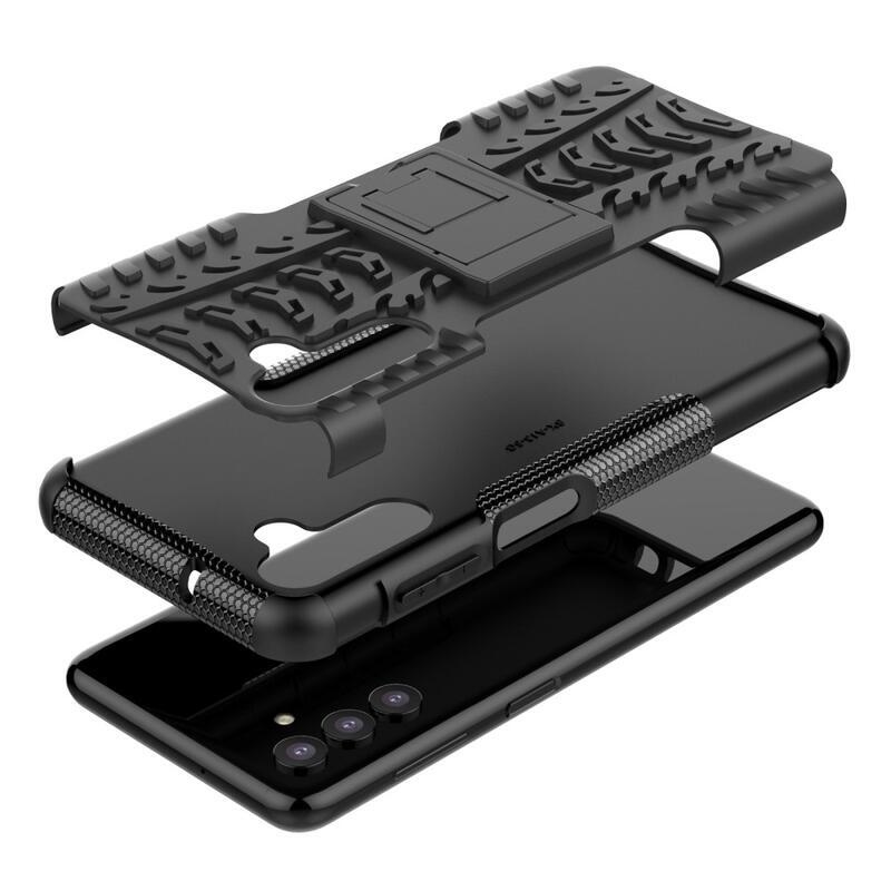 Kick tartós hibrid borítás Samsung Galaxy A13 5G/Galaxy A04s (164,7 x 76,7 x 9,1 mm) - fekete