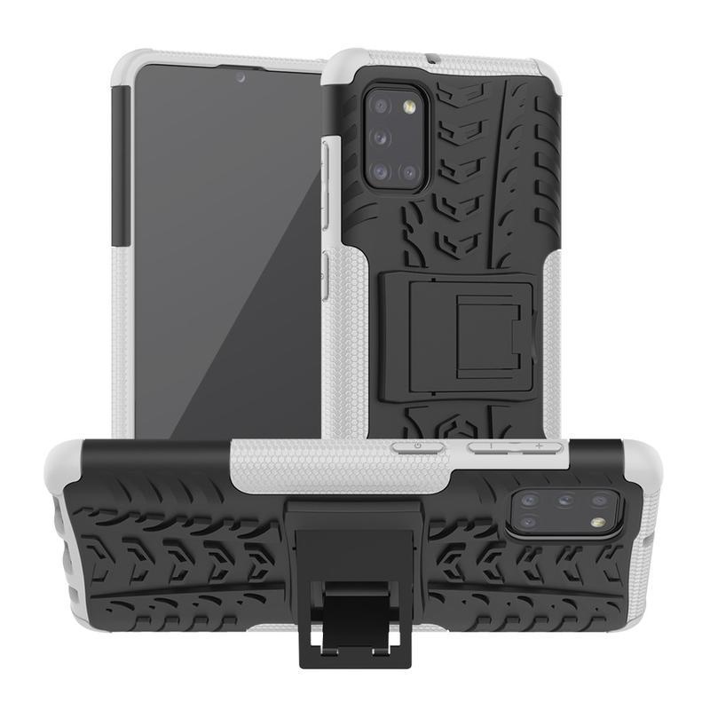 Kick tartós hibrid borítás Samsung Galaxy A31 készülékhez - fehér