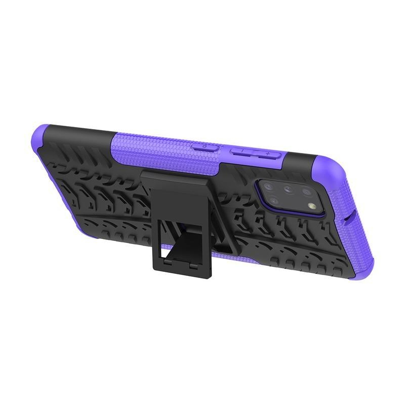 Kick tartós hibrid borítás Samsung Galaxy A31 készülékhez - lila