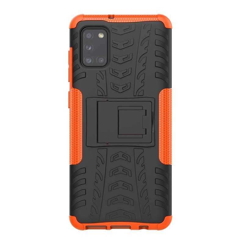 Kick tartós hibrid borítás Samsung Galaxy A31 készülékhez - narancssárga