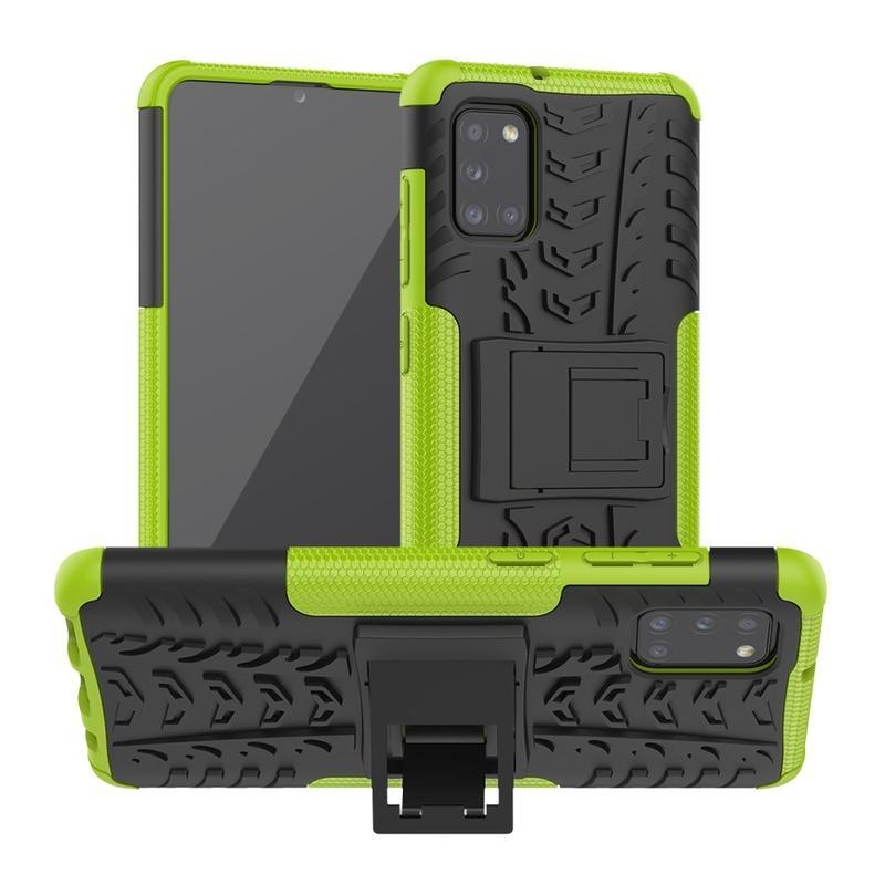 Kick tartós hibrid borítás Samsung Galaxy A31 készülékhez - zöld