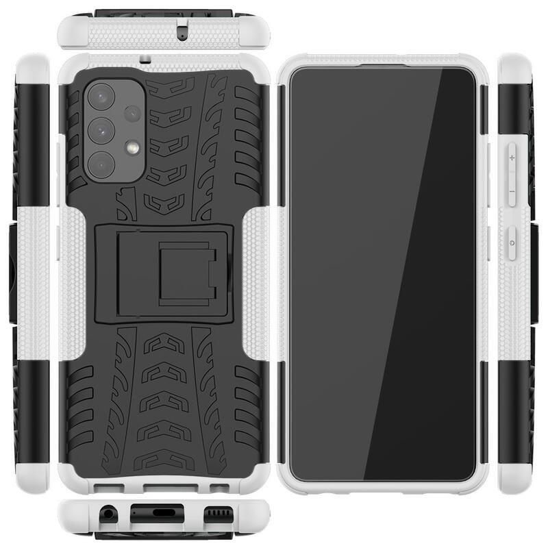Kick tartós hibrid borítás Samsung Galaxy A32 4G készülékhez - fehér