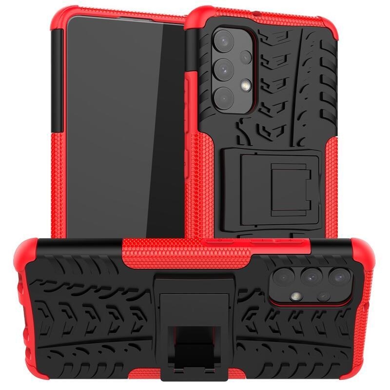 Kick tartós hibrid borítás Samsung Galaxy A32 4G készülékhez - piros