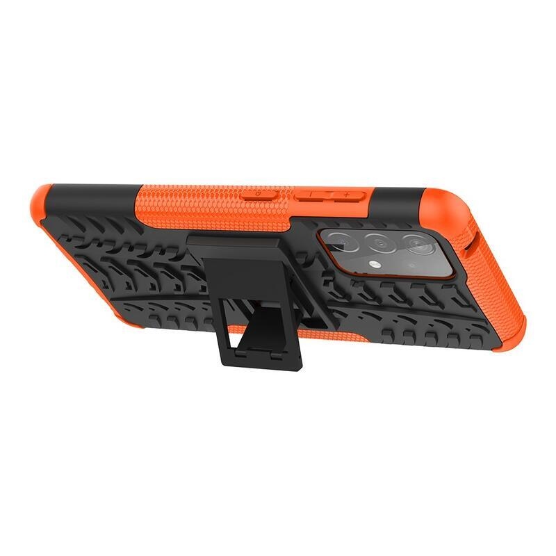 Kick tartós hibrid borítás Samsung Galaxy A52 5G/4G/A52s 5G - narancssárga