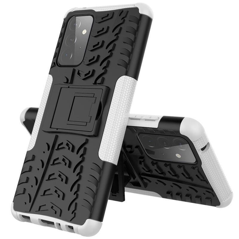 Kick tartós hibrid borítás Samsung Galaxy A72 5G/4G készülékhez - fehér