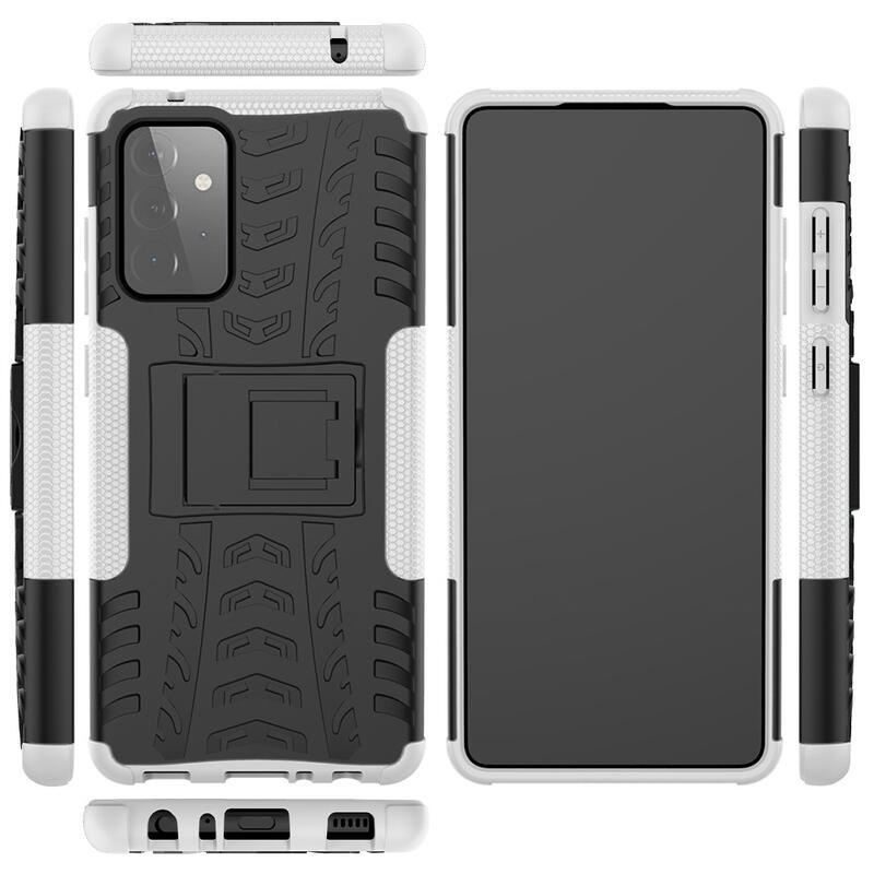 Kick tartós hibrid borítás Samsung Galaxy A72 5G/4G készülékhez - fehér
