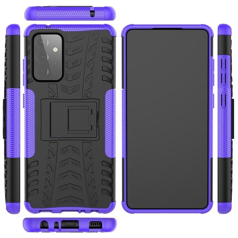 Kick tartós hibrid borítás Samsung Galaxy A72 5G/4G készülékhez - lila