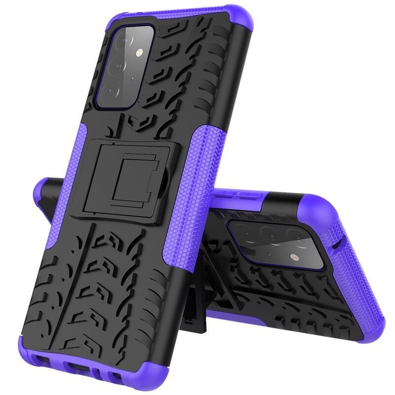 Kick tartós hibrid borítás Samsung Galaxy A72 5G/4G készülékhez - lila