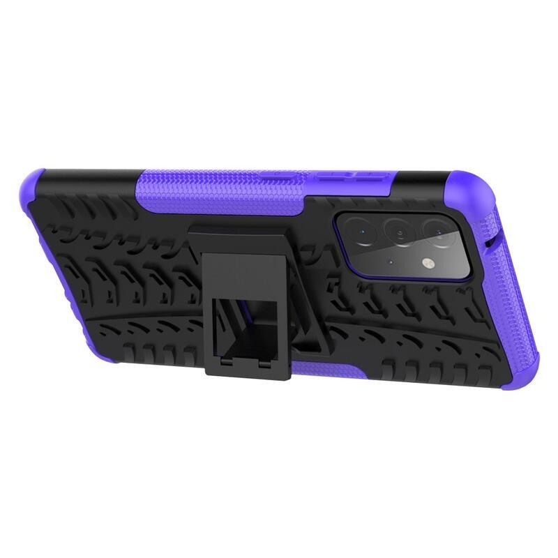 Kick tartós hibrid borítás Samsung Galaxy A72 5G/4G készülékhez - lila