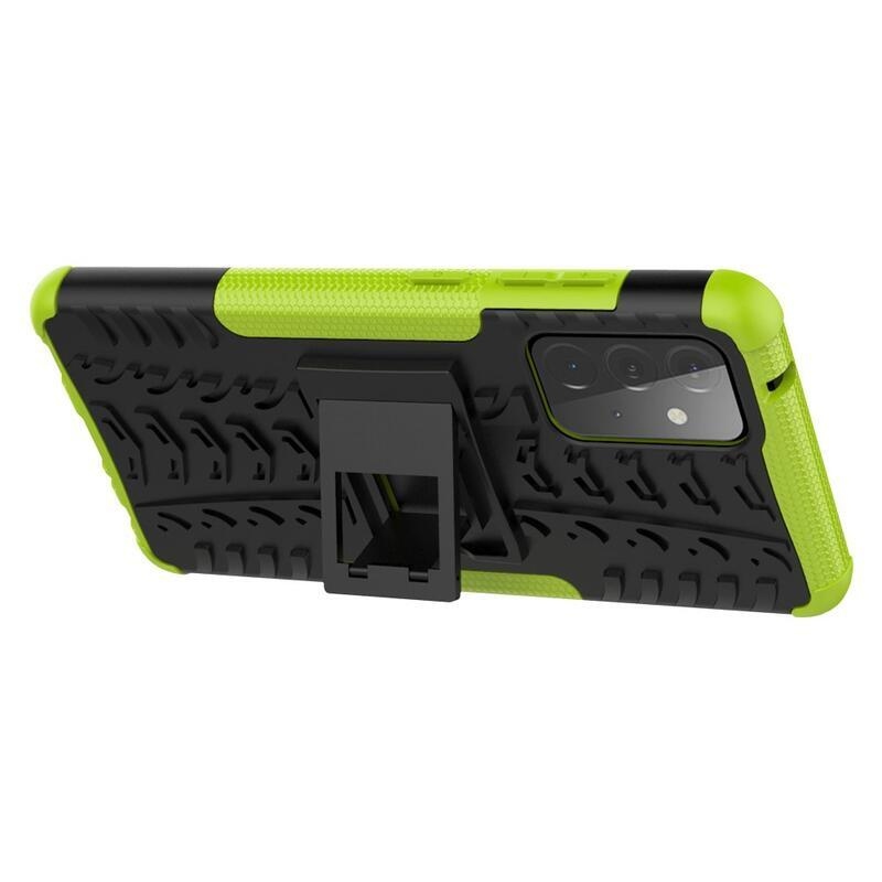 Kick tartós hibrid borítás Samsung Galaxy A72 5G/4G készülékhez - zöld