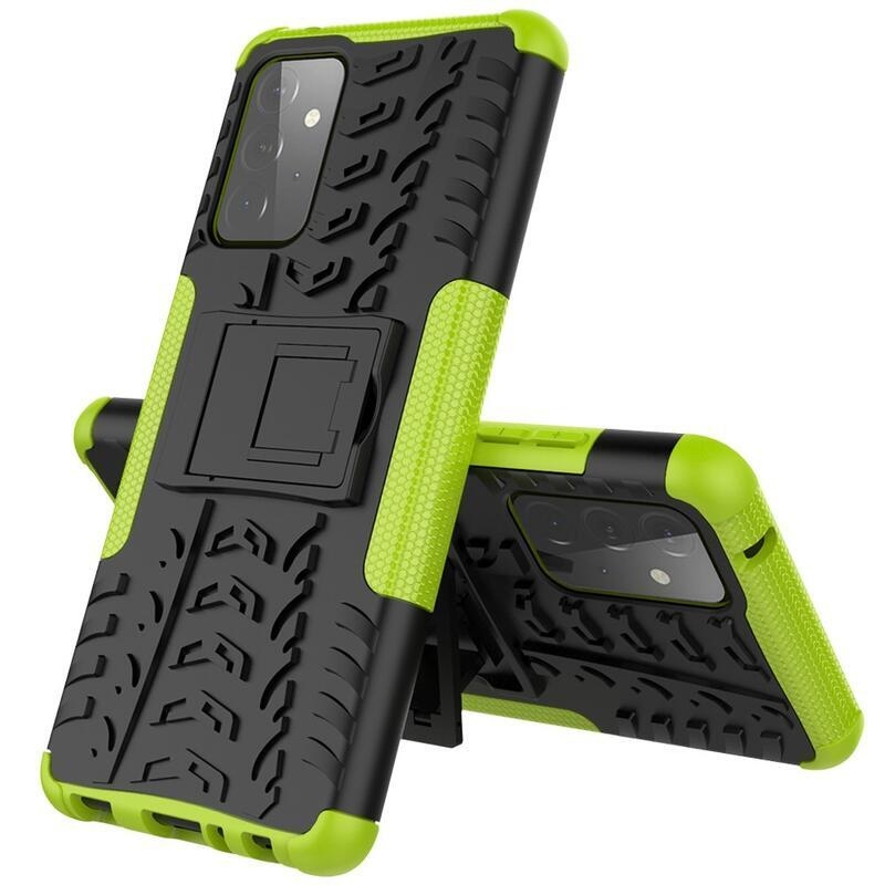 Kick tartós hibrid borítás Samsung Galaxy A72 5G/4G készülékhez - zöld