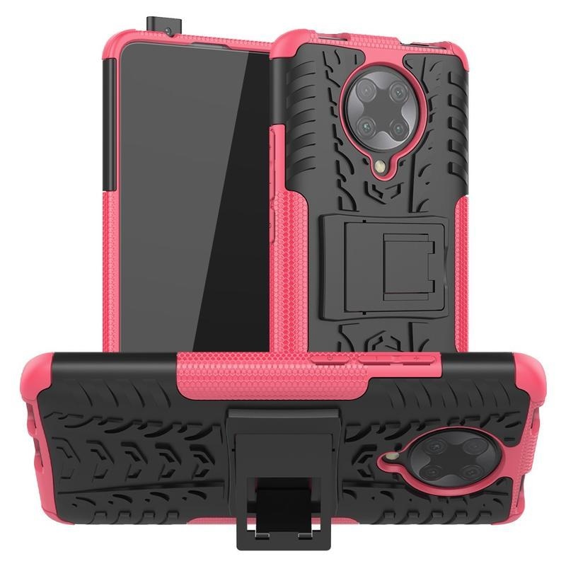 Kick tartós hibrid borítás a Xiaomi Poco F2 Pro számára - rózsaszínű
