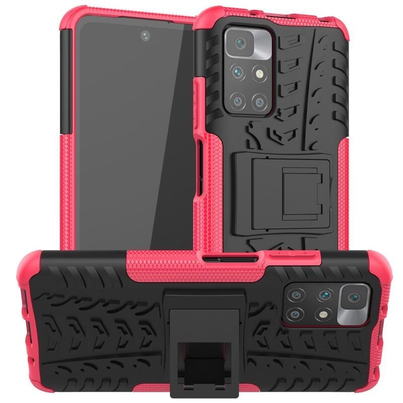 Kick tartós hibrid borító Xiaomi Redmi 10/Redmi 10 (2022) - rózsaszínű
