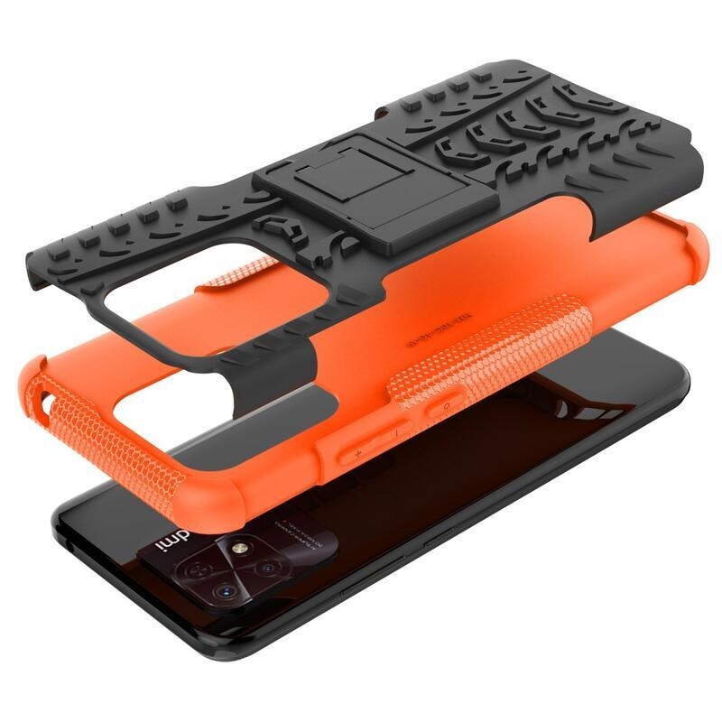 Kick tartós hibrid borítás Xiaomi Redmi 10C-hez - narancssárga