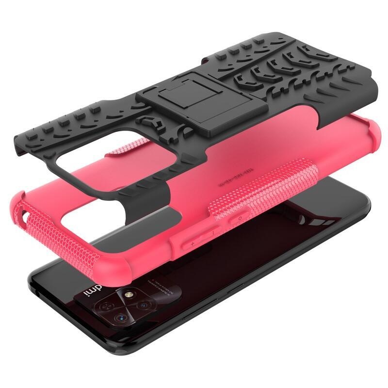 Kick tartós hibrid borítás Xiaomi Redmi 10C-hez - rózsaszínű