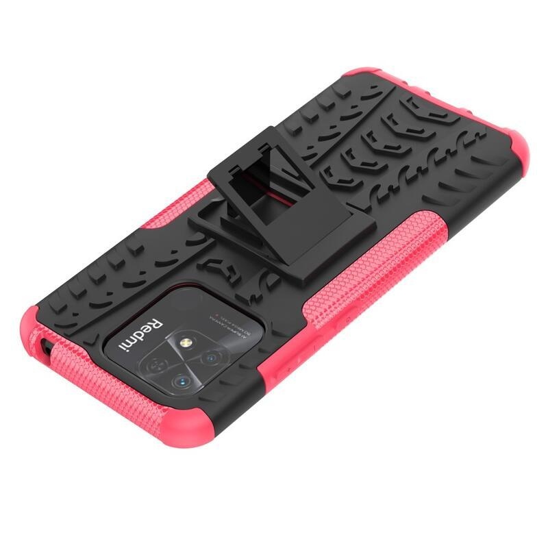 Kick tartós hibrid borítás Xiaomi Redmi 10C-hez - rózsaszínű