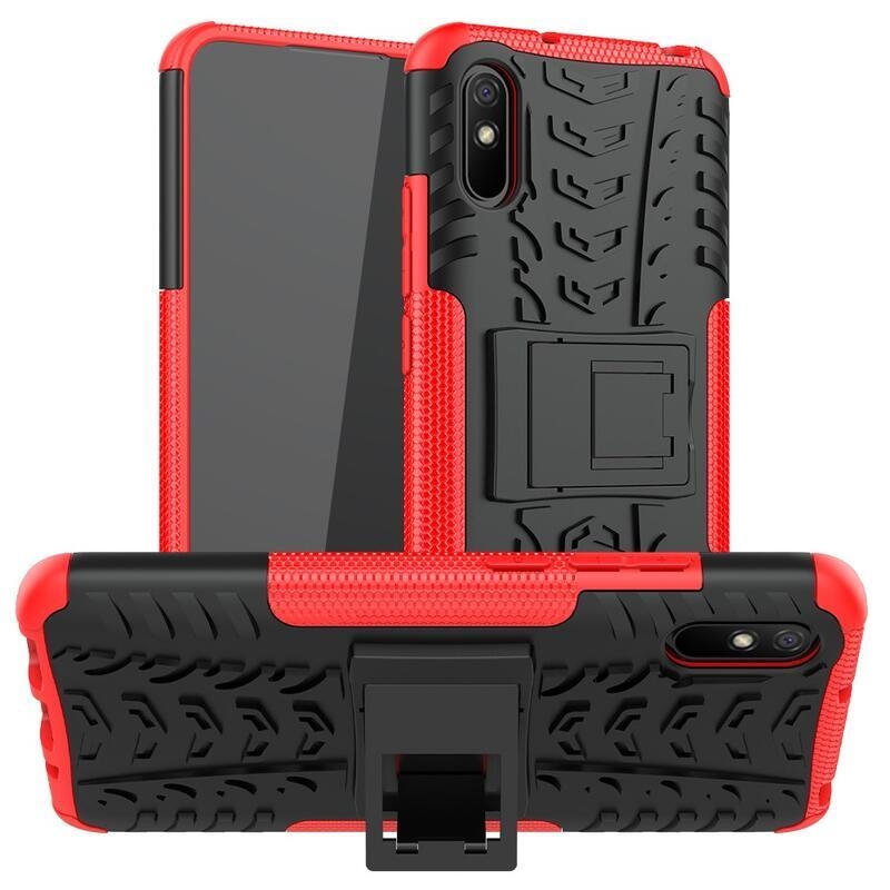 Kick tartós hibrid borítás a Xiaomi Redmi 9A-hoz - piros
