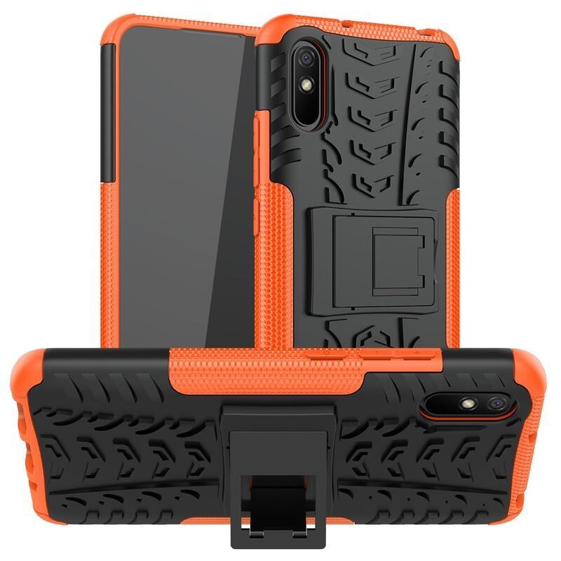 Kick tartós hibrid borítás Xiaomi Redmi 9A - narancssárga színben