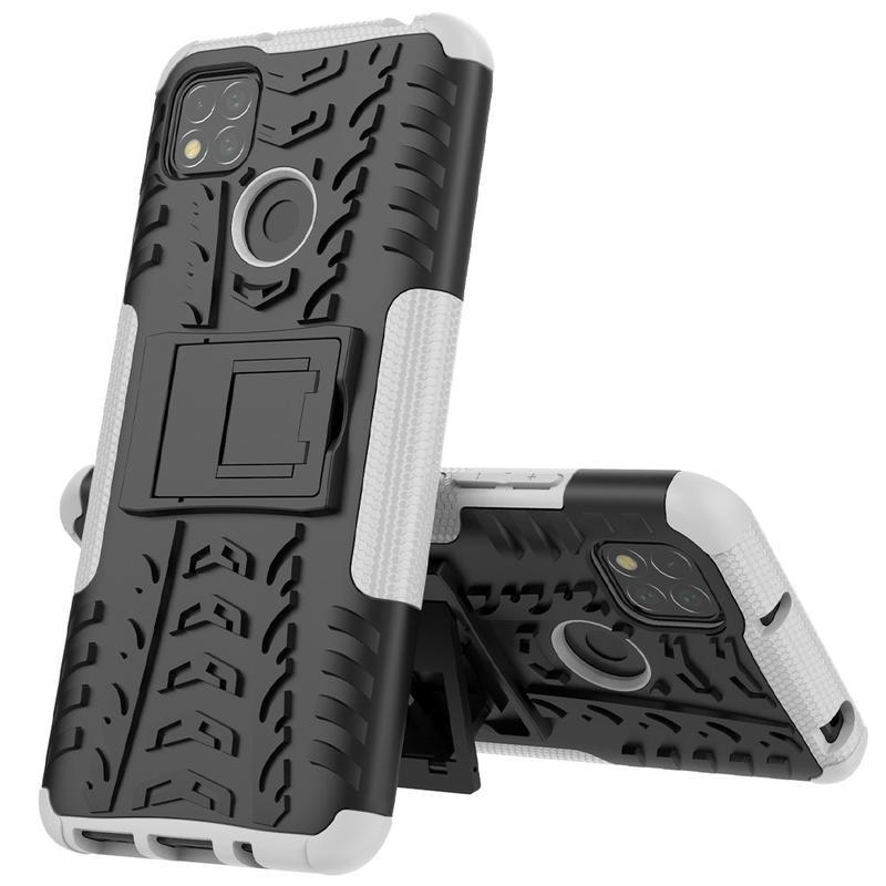 Kick tartós hibrid borítás Xiaomi Redmi 9C-hez - fehér