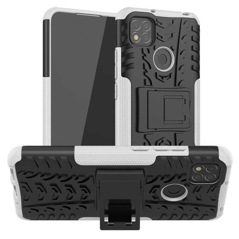 Kick tartós hibrid borítás Xiaomi Redmi 9C-hez - fehér
