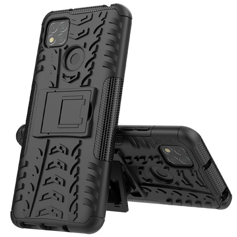 Kick tartós hibrid borítás Xiaomi Redmi 9C-hez - fekete