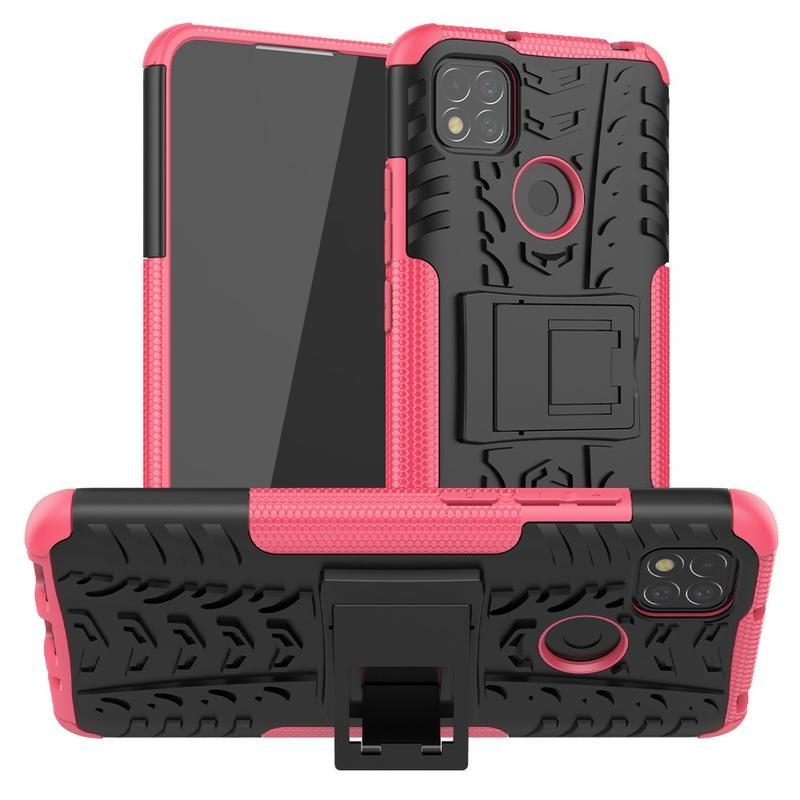 Kick tartós hibrid borítás Xiaomi Redmi 9C-hez - rózsaszínű