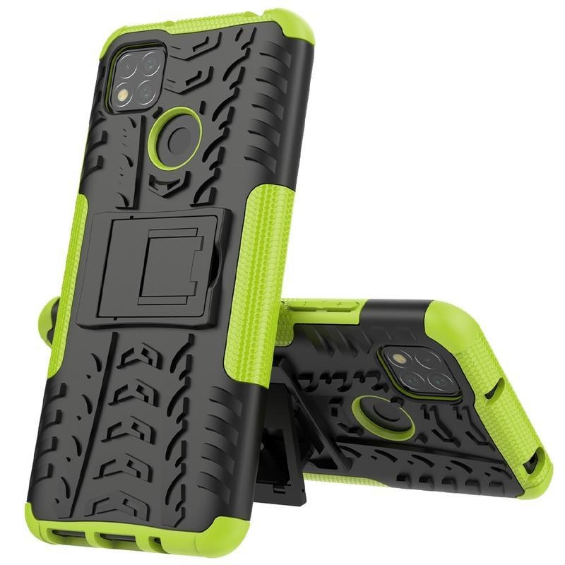 Kick tartós hibrid borítás Xiaomi Redmi 9C-hez - zöld