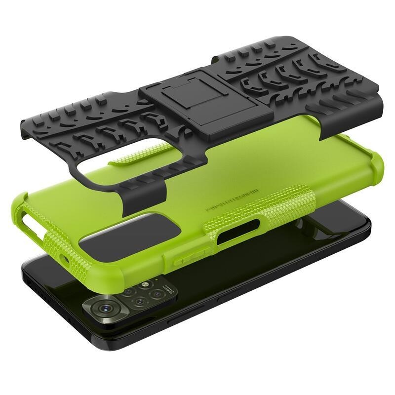 Kick tartós hibrid borítás Xiaomi Redmi Note 11 4G/Note 11S 4G - zöld
