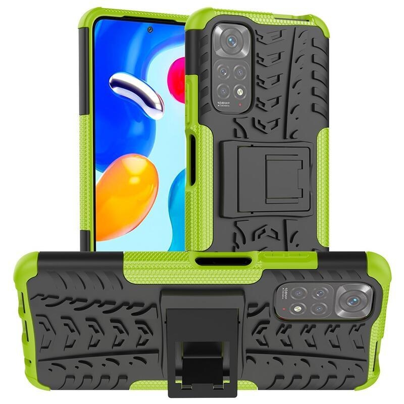 Kick tartós hibrid borítás Xiaomi Redmi Note 11 4G/Note 11S 4G - zöld