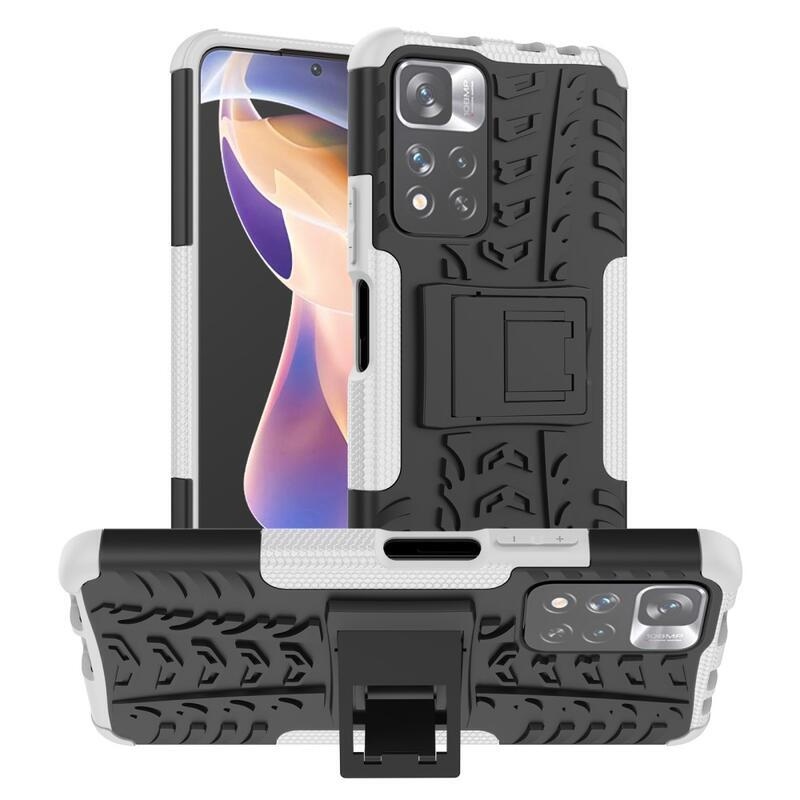 Kick tartós hibrid borítás a Xiaomi Redmi Note 11 Pro+ 5G számára - fehér