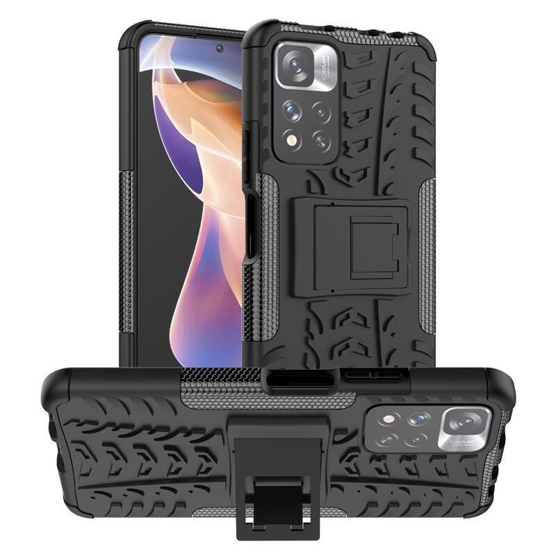 Kick tartós hibrid borítás a Xiaomi Redmi Note 11 Pro+ 5G számára - fekete