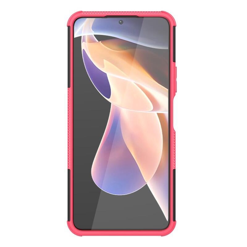 Kick tartós hibrid borítás a Xiaomi Redmi Note 11 Pro+ 5G számára - rózsaszínű